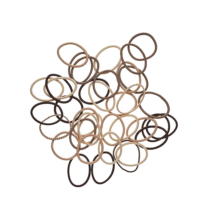 Goody Ouchless Hair Elastics – No Pull, No Breakage, Tangle-Free Hold for Thick, Curly, Coily & Textured Hair – 37 Count, Blonde, Long-Lasting Ponytail Holders for Women & Men