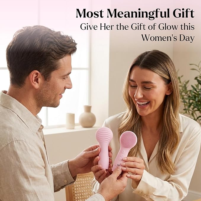 Facial Cleansing Brush - for Deep Cleansing, Gentle Exfoliating and Massaging - Waterproof and Rechargeable Face Cleanser Brush - Silicone Sonic Vibration Face Scrub Brush - Electric Face Washer