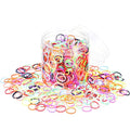 2000 Pack Mini Rubber Bands Elastic Hair Bands Soft Hair Ties with Box for Hair Braiding Hair Wedding Hairstyle(10 Colors)