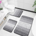 OLANLY Microfiber Bathroom Rugs Sets 3 Piece, 36"x24"+24"x16"+24"x20"