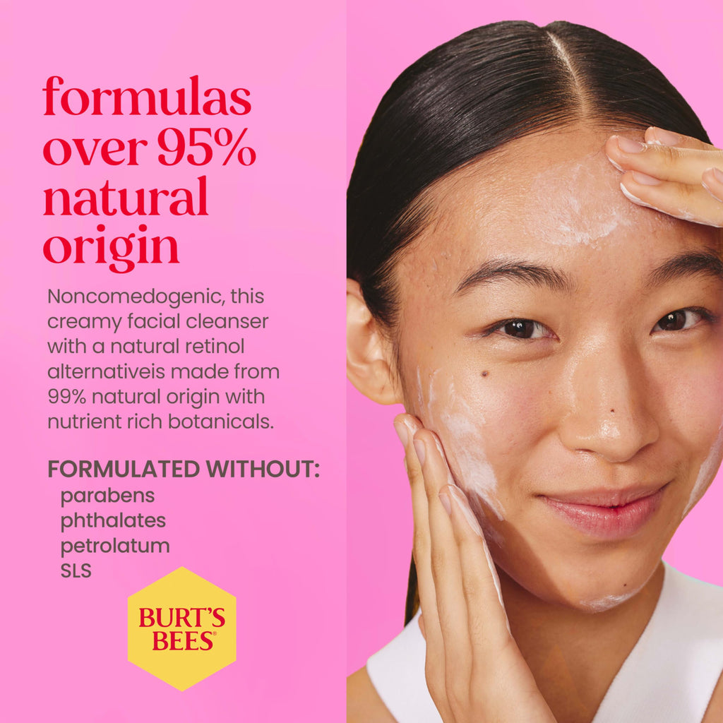 Burt's Bees Renewal Refining Cleanser, Natural Retinol Alternative, 6 oz.