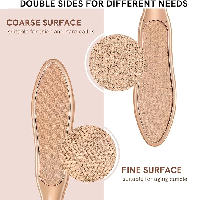 10.4'' Double Sided Nano Glass Foot File Callus Remover, Glass Foot File Heel Scraper for Cracked Heels, Washable Foot Rasp for Wet and Dry Feet - Foot Scraper for Shower Use