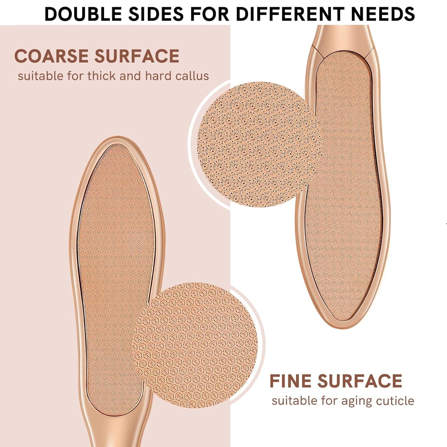10.4'' Double Sided Nano Glass Foot File Callus Remover, Glass Foot File Heel Scraper for Cracked Heels, Washable Foot Rasp for Wet and Dry Feet - Foot Scraper for Shower Use