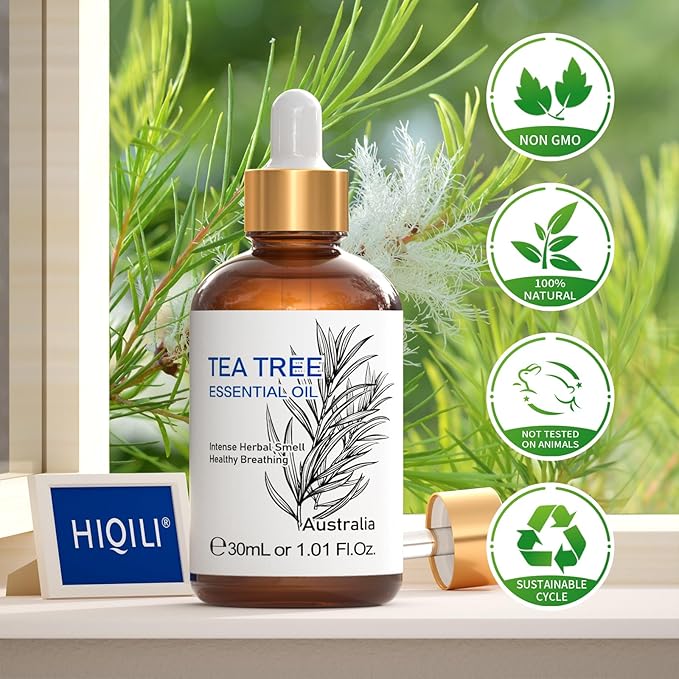 HIQILI Tea Tree Oil for Skin, Toenail, Hair