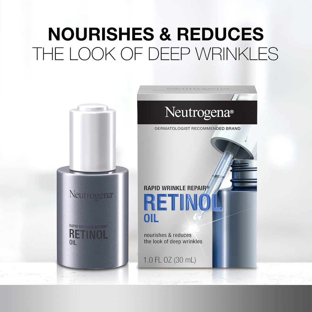 Neutrogena Rapid Wrinkle Repair Retinol Face Oil, 1.0 fl oz