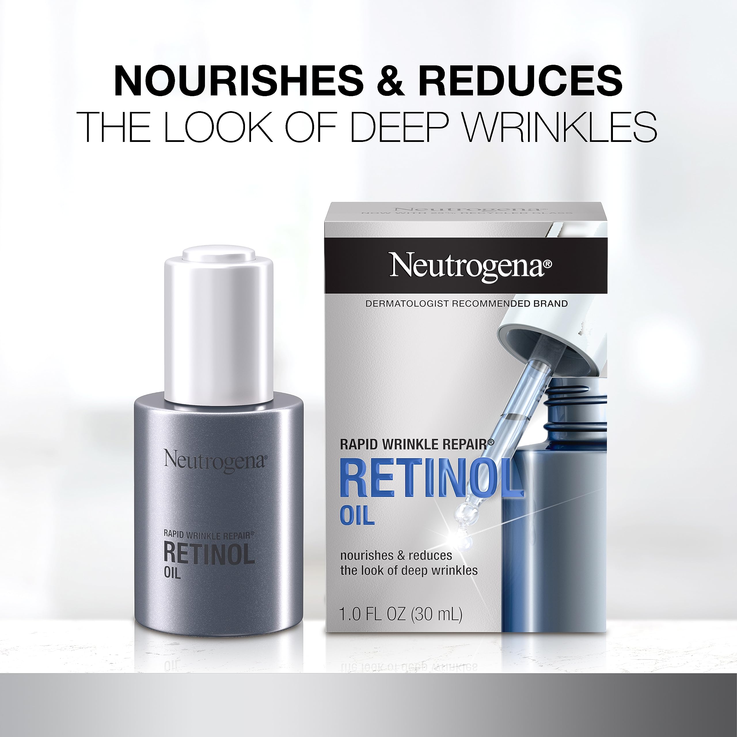 Neutrogena Rapid Wrinkle Repair Retinol Face Oil, 1.0 fl oz