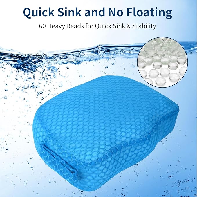 Hot Tub Booster Seat, Weighted SPA Booster Seat Cushion for Adults, 3D Air Mesh Inflatable Hot Tub Seat Accssories with Non-Slip Micro Dot Bottom,Indoor or Outdoor Hot Tub Pillow