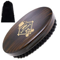 AHTOHAA Professional Men's Beard Brush with Boar Bristles - Small Sized Travel Wooden Mustache Brush for Daily Grooming & Styling (Hat)