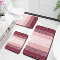 OLANLY Microfiber Bathroom Rugs Sets 3 Piece, 36"x24"+24"x16"+24"x20"