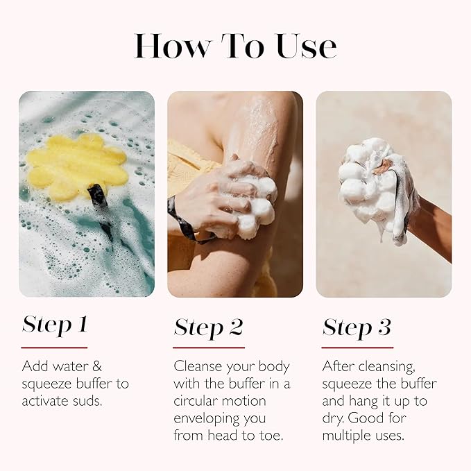 Spongellé White Ginger Hawaiian Buffer | Body Wash Infused Sponge with Awapuhi & Kukui Nut Oil | Exfoliates & Hydrates | 14+ Uses