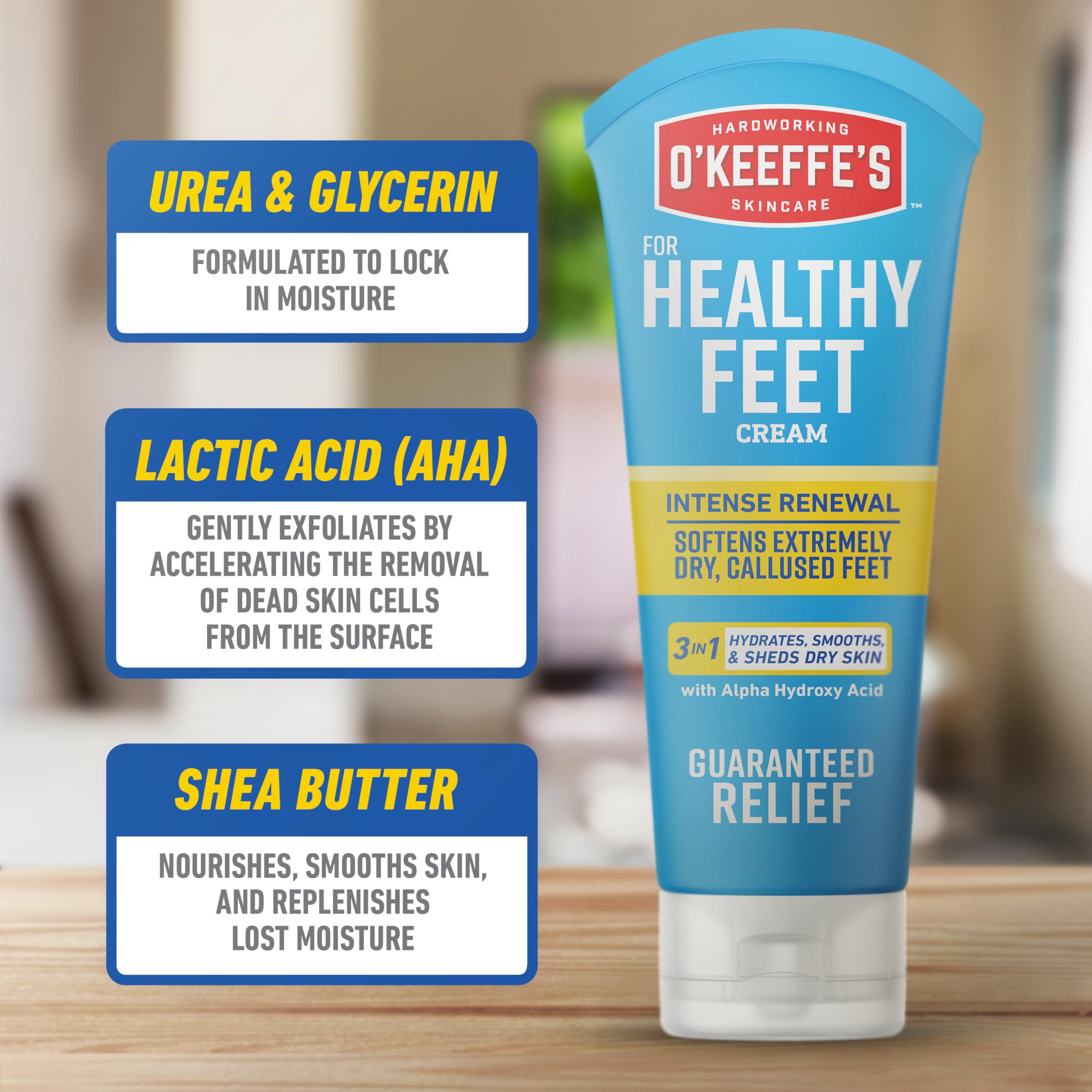 OKeeffes Healthy Feet Intense Renewal Cream, 3 oz Tube, 1-Pack