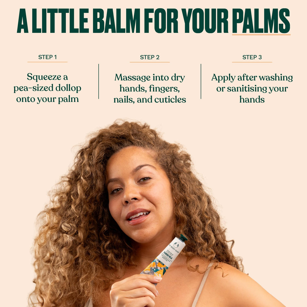 The Body Shop Almond Milk Hand Balm – Moisturizes and Protects Sensitive Skin – 1.0 Fl Oz