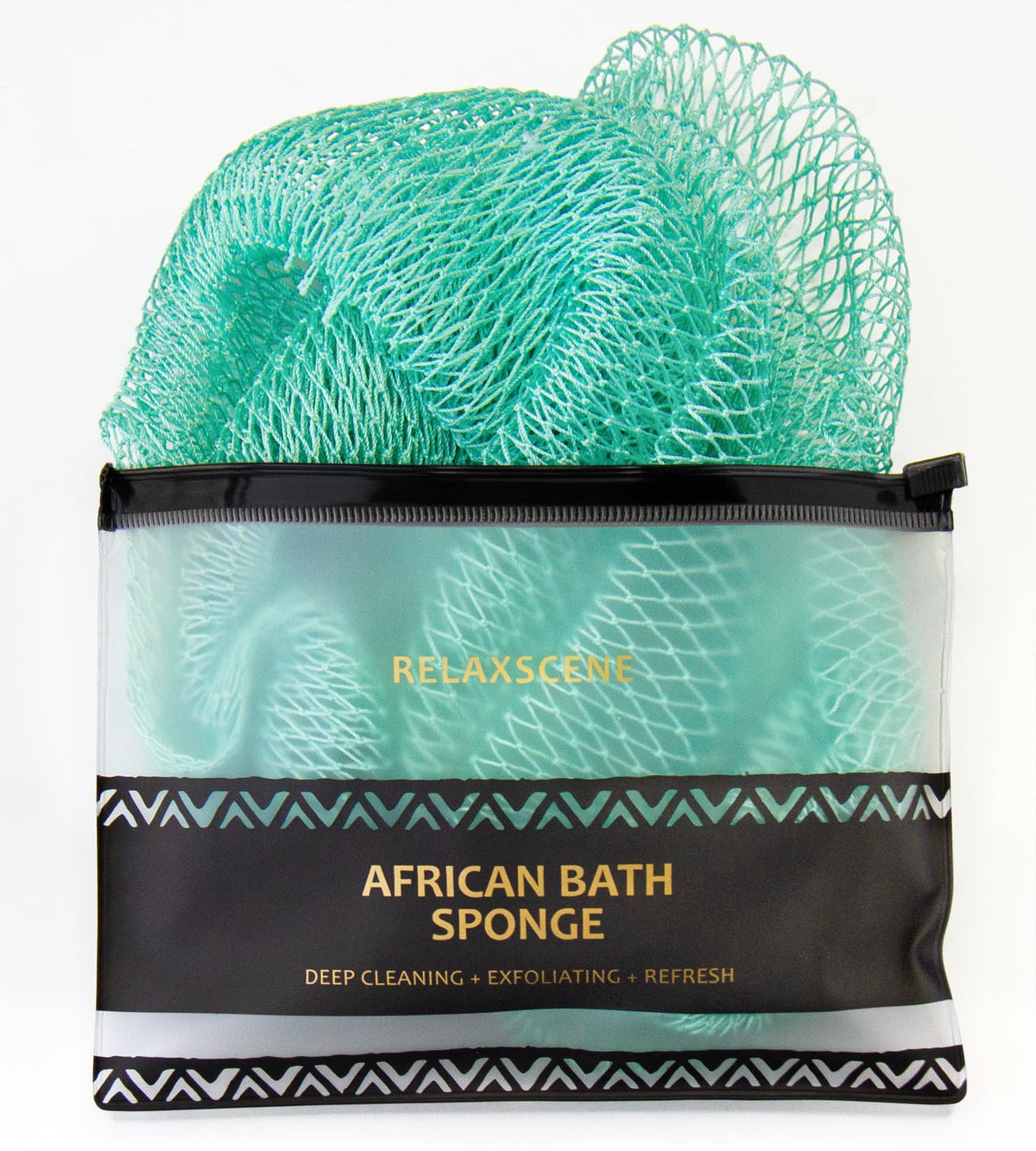 African Net Sponge Authentic - Exfoliating Back Scrub Bath Sponge with Knots - Afro Scrub Body Scrubber Exfoliator Washcloth - African Body Care Daily Use Shower Essentials