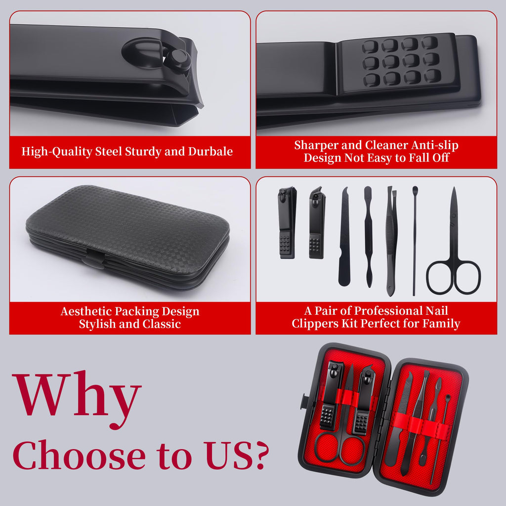 Manicure Set Stocking Stuffers for Men, Easter Basket Stuffers for Teens, Manicure Kit Nail Clippers Kit Grooming Kit Pedicure Care Tool Fathers Day Men Dad Birthday Gifts for Teen Boys Father