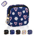 Playexen Period Bag for Teen Girls, Neoprene Cute Sanitary Napkin Storage Bag, Menstrual Pad Pouch Tampon Holder (Hearts)