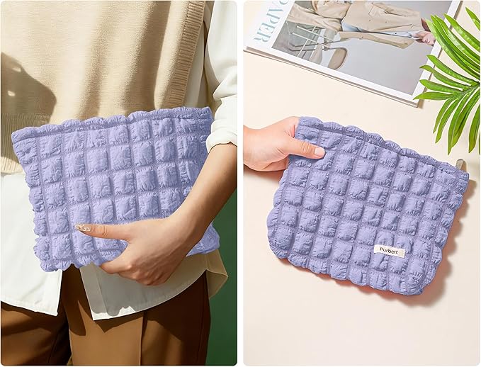 Purbert Bubble Cloud Makeup Bag - Large Capacity Travel Cosmetic Organizer