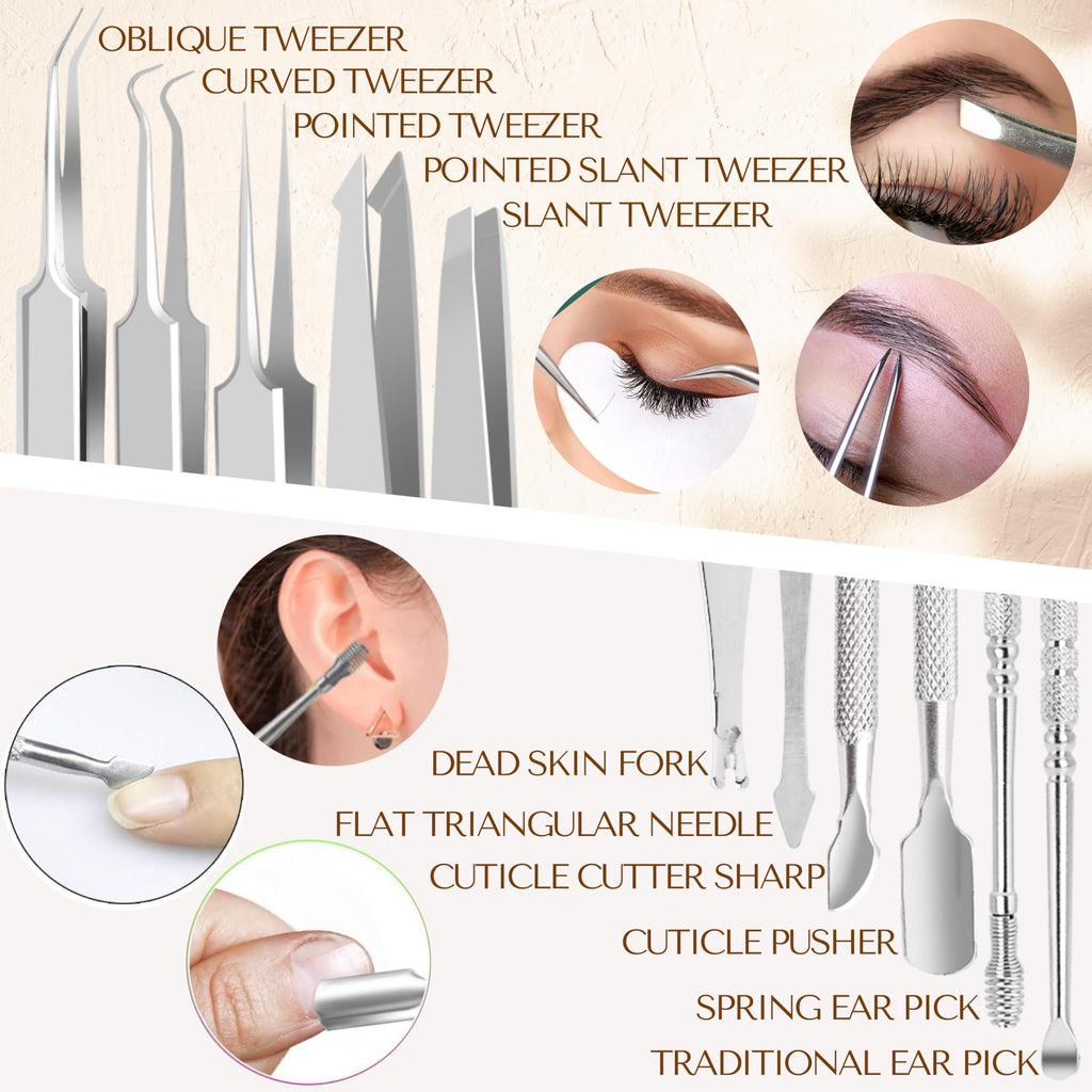 16 Pcs Blackhead Remover Tools 410 Grade Stainless Steel | Pimple Popper Tool Kit | Stainless Steel Professional Pimple Extractor Tool Kit for Blackheads, Comdone, Acne, Zit, and Whiteheads