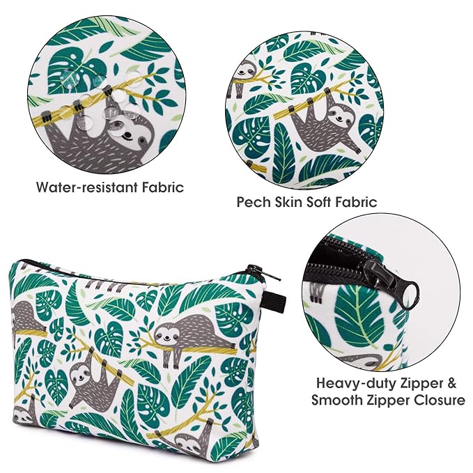 WANDF Small Makeup Bag for Purse, Small Cosmetic Bag for Women