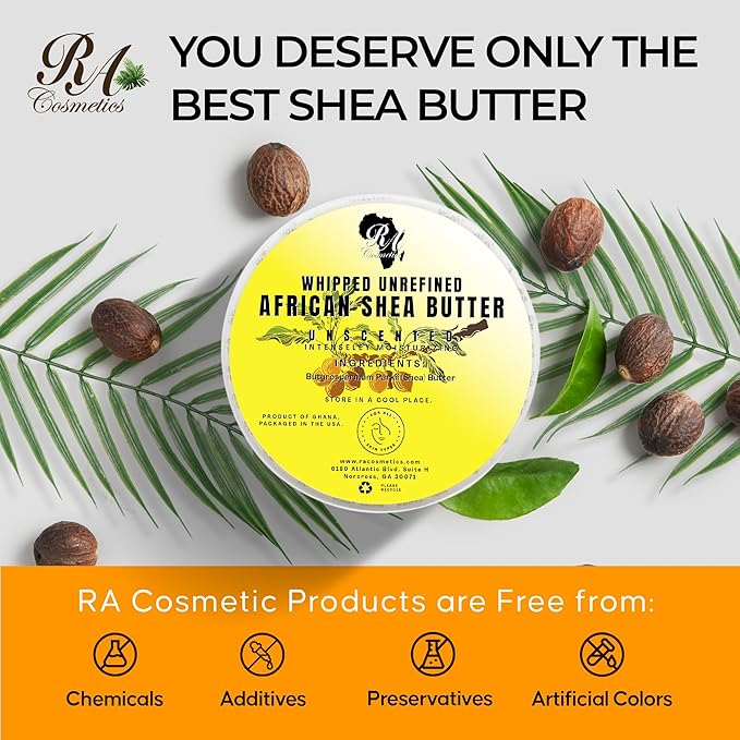 RA COSMETICS Pure Shea Butter, Unscented, 12oz