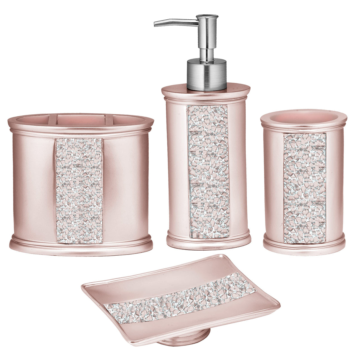 Zahari Home 13pc Rose Vine Bathroom Sheer Shower Curtain Sets Sheer Shower Curtain & 12 Shower Bathroom Hooks Modern Classic Luxury Contemporary Decor Beige Shower Curtain Set