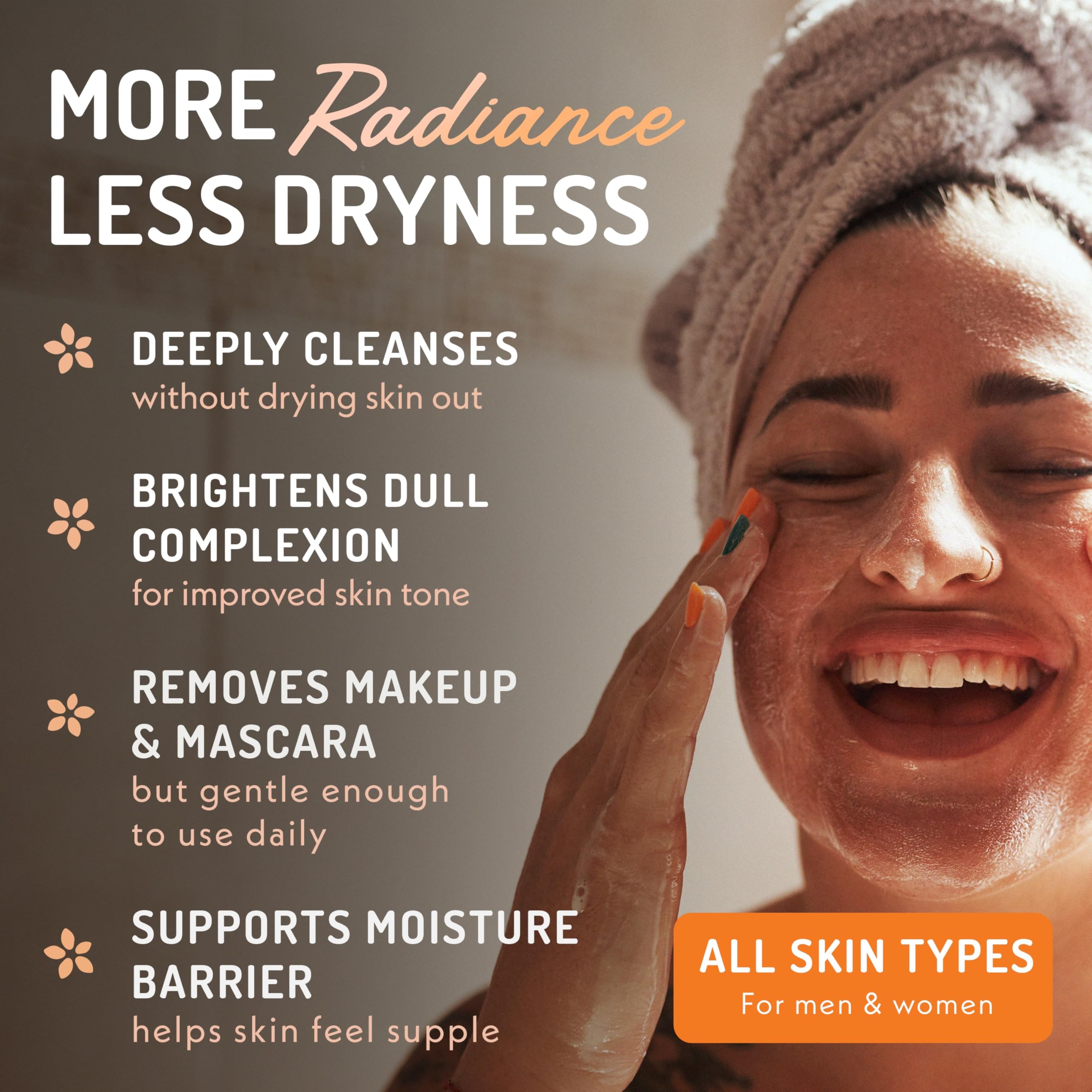 Eve Hansen Vitamin C Cleanser Face Wash | Anti Aging Facial Cleanser for Fine Lines, Age Spots, Dark Circles | Cruelty Free Skin Care Cleansing Gel with Aloe Vera, Vitamin E (4 oz)