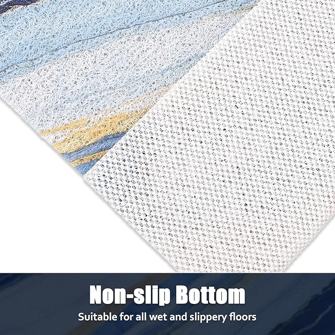 Shower Mat Non Slip: 16x24 Inch Soft and Comfortable PVC Loofah Shower Mats for Inside Shower, Anti Slip Shower Stall Mat for Kids Elderly, Quick Drying