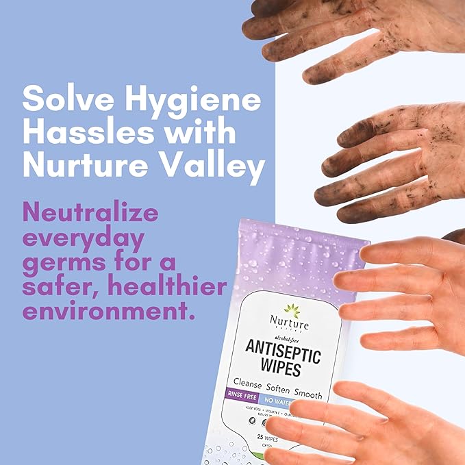 Nurture XL Antibacterial Body & Hand Sanitizing Cloths - 25 Wipes, 3 Pack
