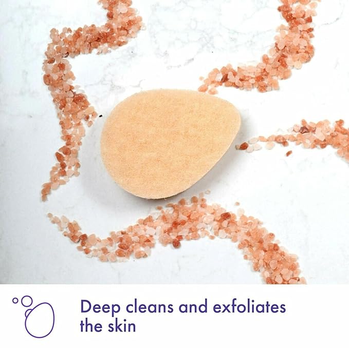 Buf-Puf Gentle Facial Sponge, Dermatologist Developed, Removes Deep Down Dirt & Makeup That Causes Breakouts and Blackheads, Reusable, Exfoliating, 3 Count