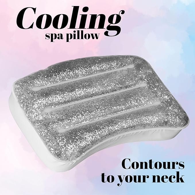 Glitter Gel Cooling Spa Pillow -Bathtub & Hot Tub Relaxation Cushion