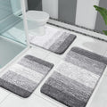 OLANLY Microfiber Bathroom Rugs Sets 3 Piece, 30"x20"+24"x16"+24"x20"