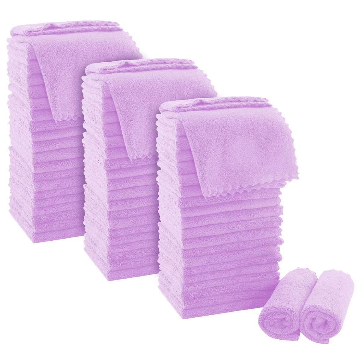 MOONQUEEN Ultra Soft Premium Washcloths Set - 12 x 12 inches - 24 Pack - Quick Drying - Highly Absorbent Coral Velvet Bathroom Wash Clothes - Use as Bath, Spa, Facial, Fingertip Towel (Grey)