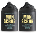Body Prescriptions Men’s Exfoliating Body Scrub – Ultimate Skin Cleansing Wash in Jar with Twist-Top Lid, For All Skin Types, 21 Ounce (Pack of 2), Charcoal
