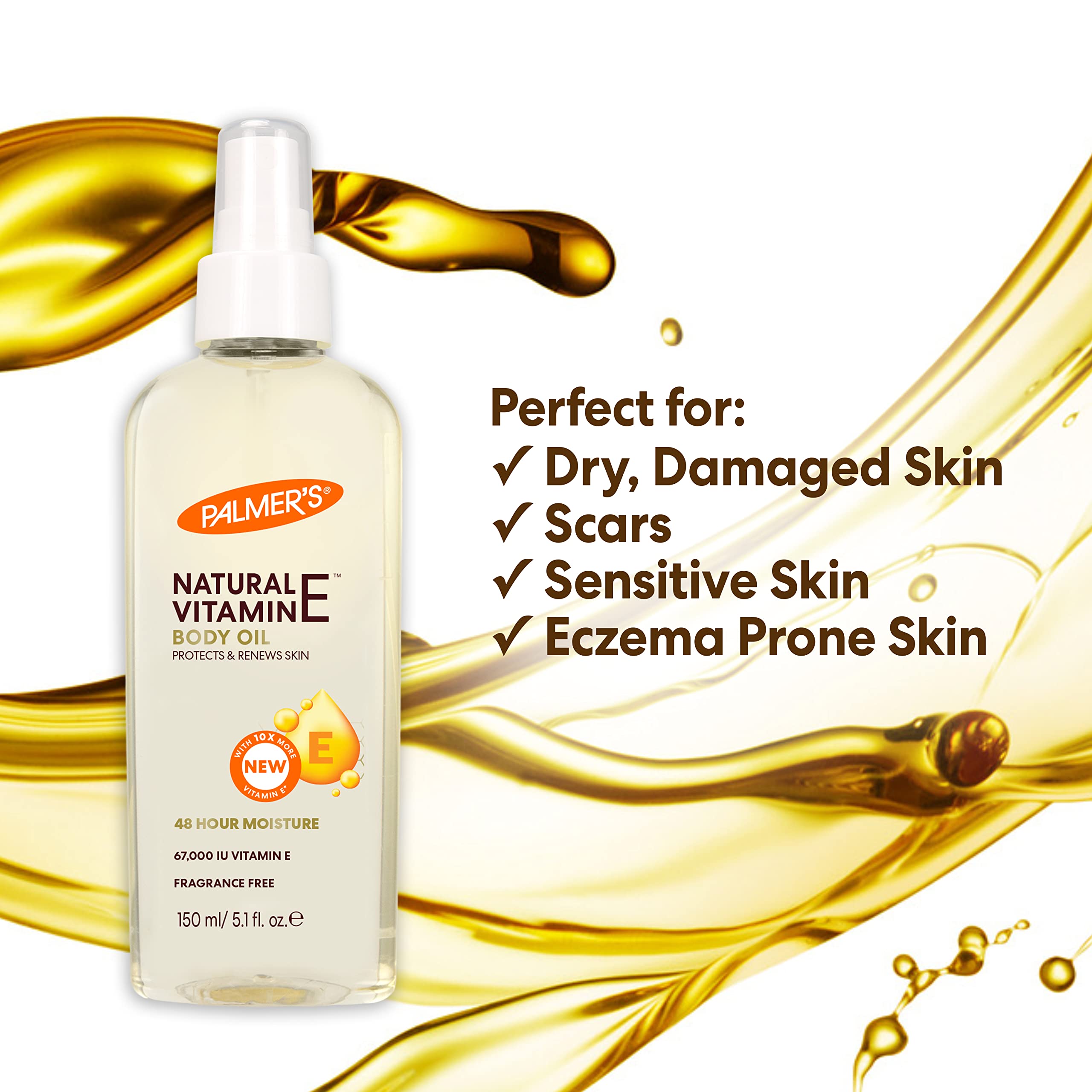 Palmer's Vitamin E Body Oil, Multi-Purpose Skin Care (5.1 Ounce)