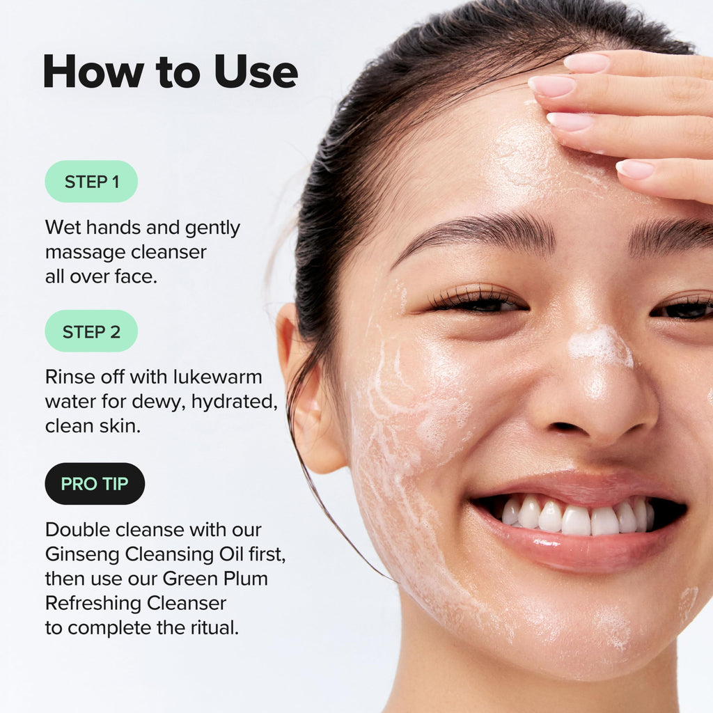 Beauty of Joseon Green Plum Refreshing Cleanser Gel Type Deep Pore Cleansing, Face Cleansers for All Skin Types, Korean Skincare 100ml, 3.38 fl.oz