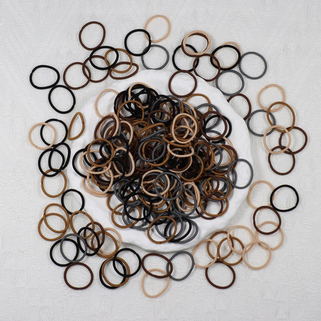 WillingTee 200PCS Small Hair Ties,No Crease,No Damage Baby Hair Ties