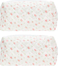 PAZIMIIK Small Quilted Makeup Bag,Zipper Cosmetic Pouch,Gauze Rose,2 Pack