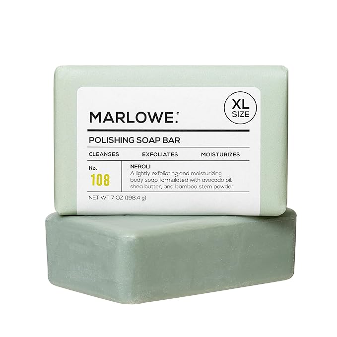 MARLOWE. Lightly Exfoliating Cleansing Soap Bar, Sage + Fir 7 oz