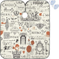 visesunny Barber Cape Vintage Style Red Rose And Art Object Polyester Hair Cutting Salon Cape Apron Anti-Static Haircut Water-Resistant Shaving Cloth Beard Shaving Bib Hairdressing Cape