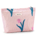 ZLFSRQ Lace Flower Makeup Bag Travel Cute Floral Cosmetic Bags for Women Large Toiletry Pouch Zipper Cosmetic Pouch for Purse Aesthetic Make up Organizer Bag Portable Toiletry Bags