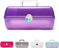 Caboodles On-The-Go Girl Makeup Box, Purple Sparkle, Hard Plastic Makeup Organizer Box, Built-In Mirror, Secure Latch for Safe Travel, Spacious Storage for Large Items