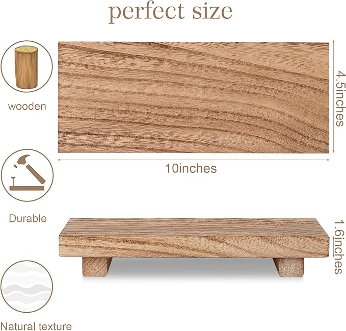 Wood Bathroom Tray Farmhouse Decor Kitchen Soap Holder, 10"x4.5" Brown