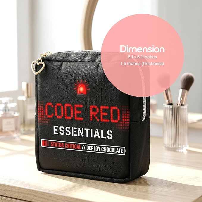 Primo Lines Period Bag – Compact Discreet Tampons & Pad Pouch with Waterproof Lining, Cute & Stylish Period Pouches