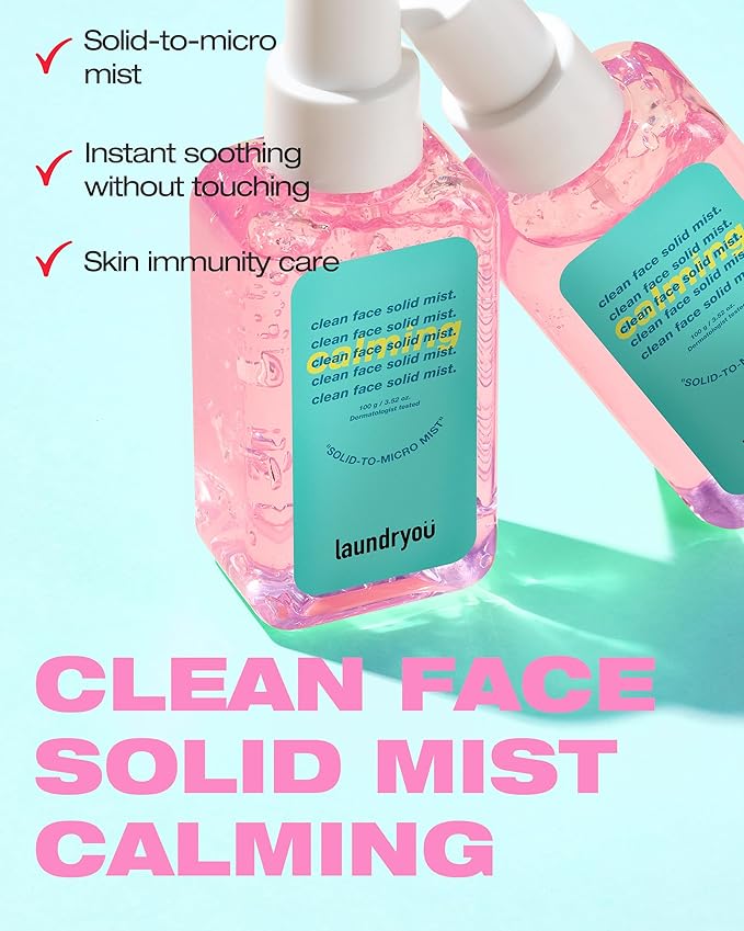 LAUNDRYOU Hydrating Jelly Mist | Soothing Facial Spray with Probiotics for Skin Barrier Support | Lightweight & Moisturizing | Korean Skin Care (3.38 fl oz)
