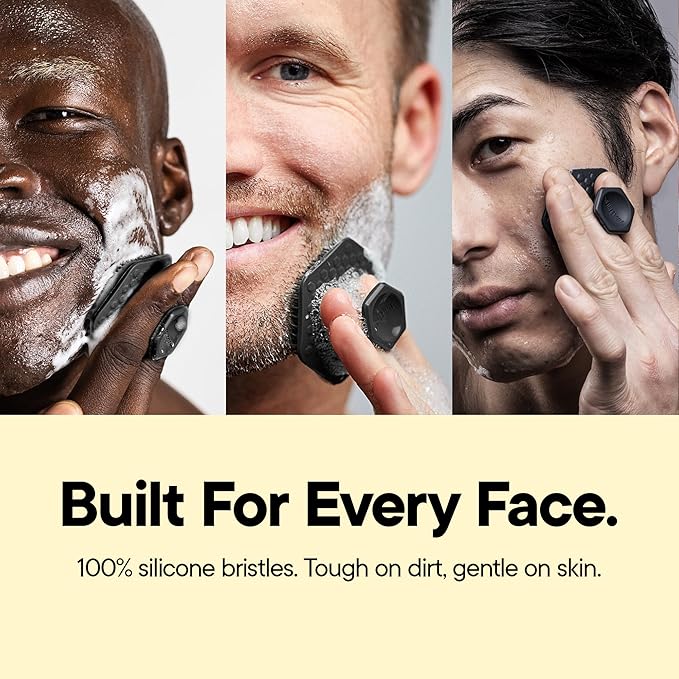 TOOLETRIES Silicone Face Scrubber, Facial Cleansing Brush - Charcoal