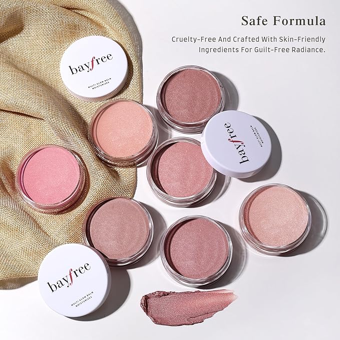 bayfree Multi Glow Balm, Cream Blush for Cheeks, Blush Balm Face Makeup, Radiant Finish, Hydrating, Creamy, Lightweight & Blendable Color, Face Makeup, 0.63 Oz