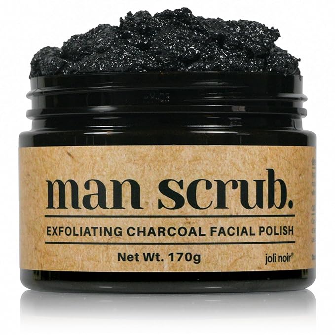 Men’s Charcoal Exfoliating Face Scrub – Gritty Facial Cleanser With Pumice & Sugar - For Blackheads, Oil Control, Acne, Rough Skin, Clogged Pores & Post-Shave Bumps