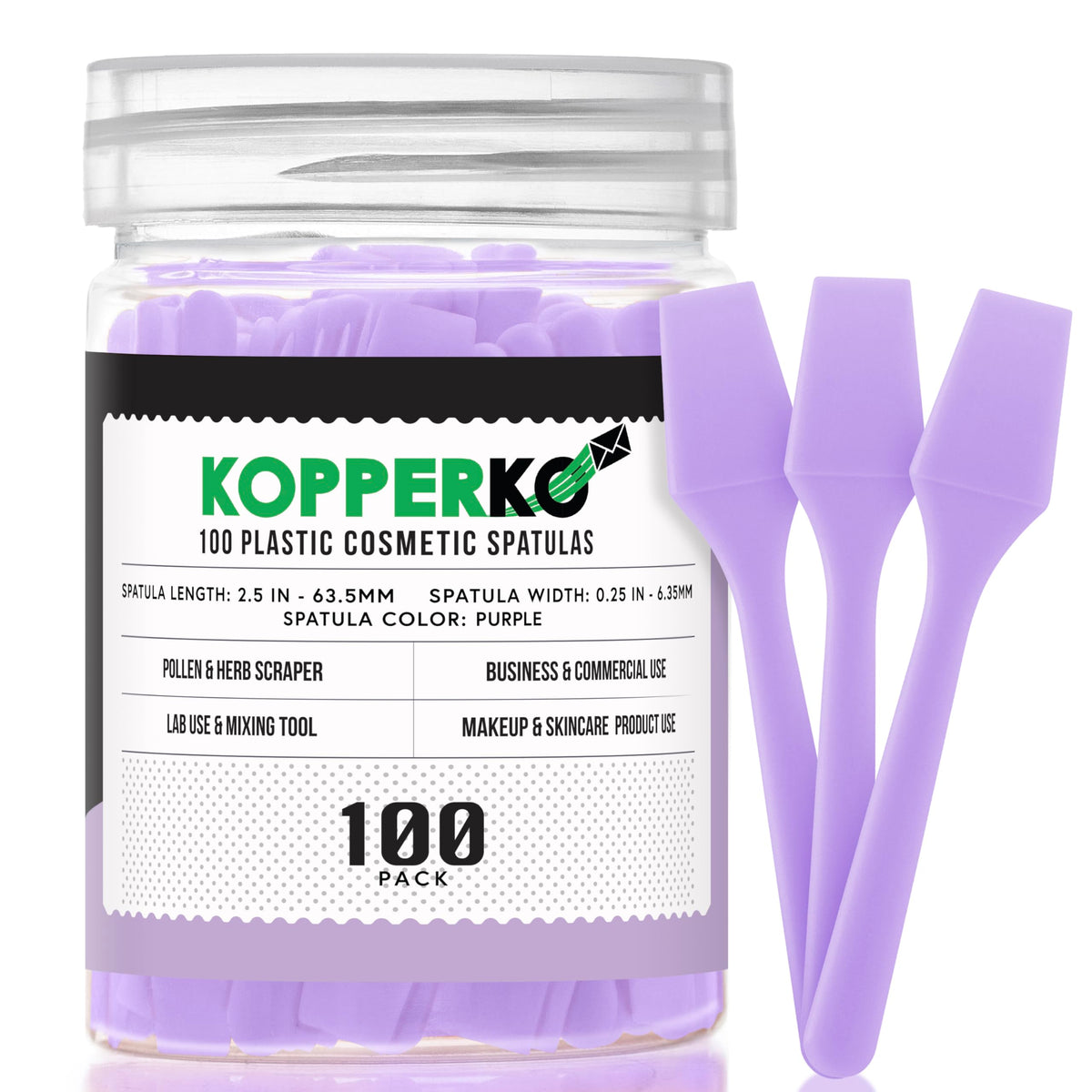 Kopperko Mini Skincare Spatula, 2.5 Inch, 500 Pack, Sky Blue