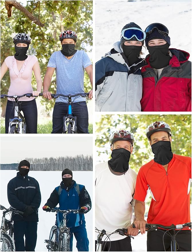 SATINIOR 6 Pcs Ski Mask Cover Balaclava Full Face Mask Summer Face Cover UV Windproof Balaclava for Men Women Outdoor Sports
