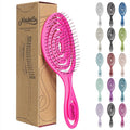 Ninabella Spiral Hairbrush - Detangle Hair Brush - For Brushing Wet or Blow Dry Hair - Detangler Vent Brush - - Neon Pink