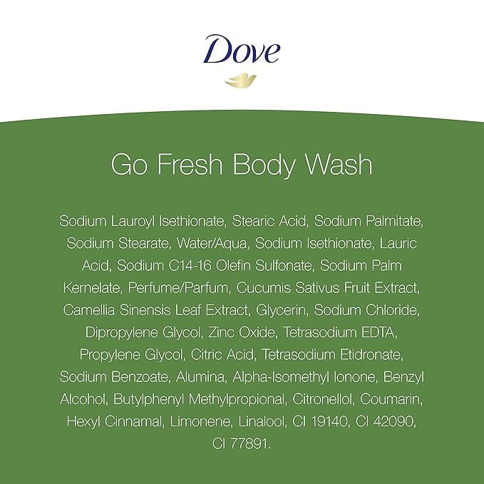 Dove go fresh Refreshing Body Wash Revitalizes and Refreshes Skin Cucumber and Green Tea Effectively Washes Away Bacteria While Nourishing Your Skin 11 oz